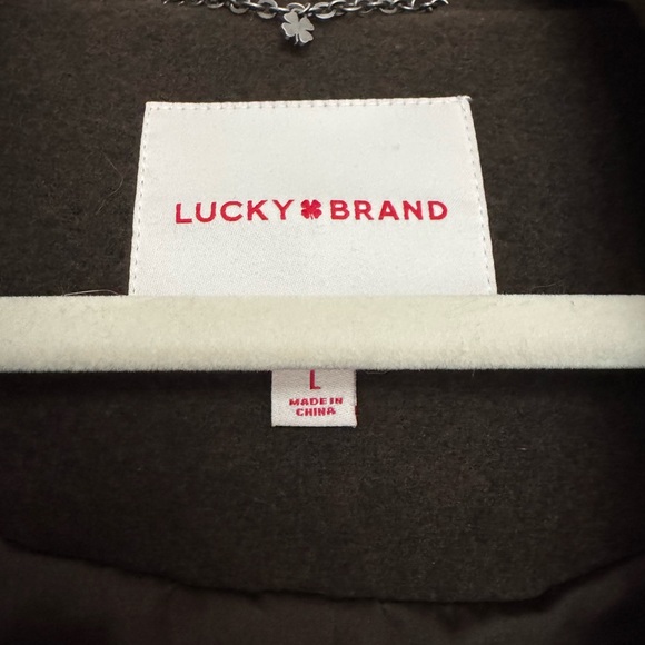 Lucky Brand Dark Brown Pea Coat - Picture 2 of 5